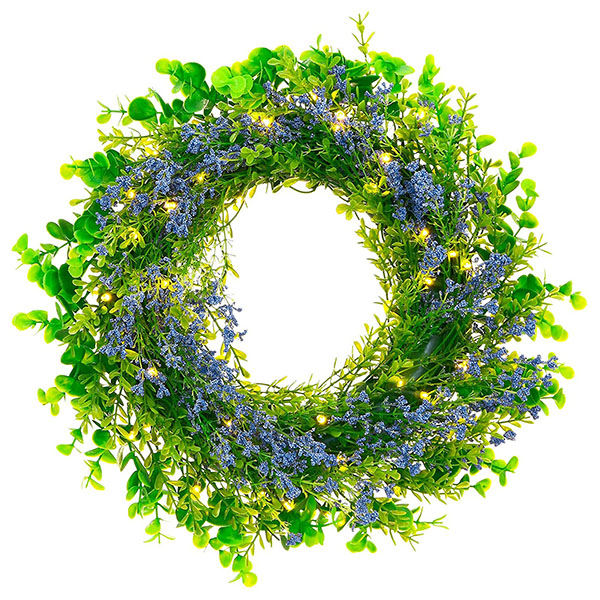 Artificial Green Leaf Wreath